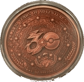 Charizard — 30 Years of Adventure 1 oz Colorized Copper — back