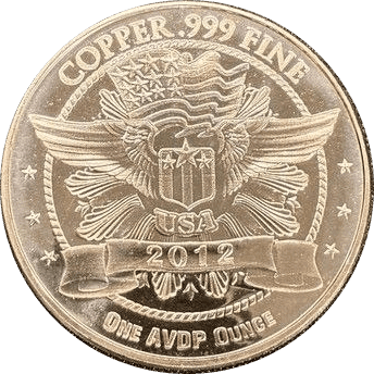 Pandas 1 AVDP oz Copper Round — back