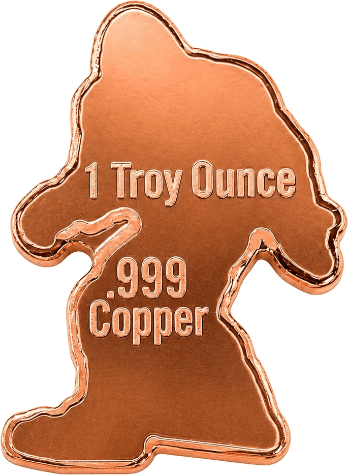 Bigfoot 1 oz Copper — Shaped Round — back