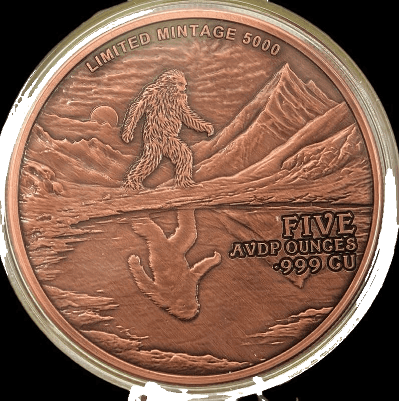 Yeti 5 oz Colorized Copper Round — back