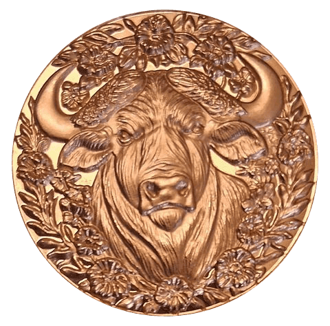 Animal Portrait 1 Troy oz Copper Rounds — 4-Coin Set — Buffalo