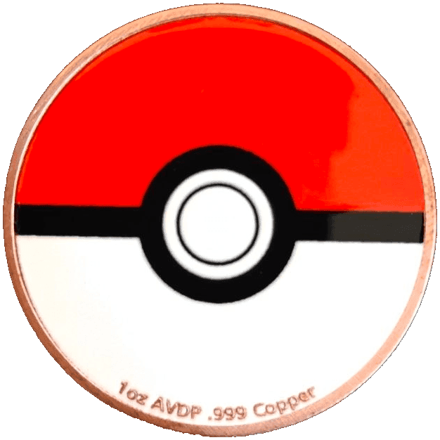 Charizard 1 oz Colorized .999 Copper Round — back