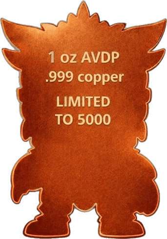1 oz Copper Warrior — Limited to 5,000 — back