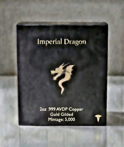 Imperial Dragon 2 oz Ninja Star — Series 1 (Green Edition, Gold Gilded) — Box Back