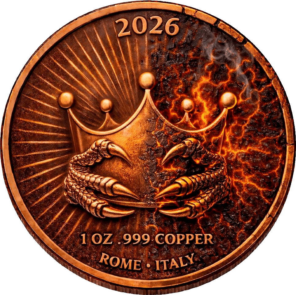 Dragon Virtues "Power" 1 AVDP oz Copper Round — back