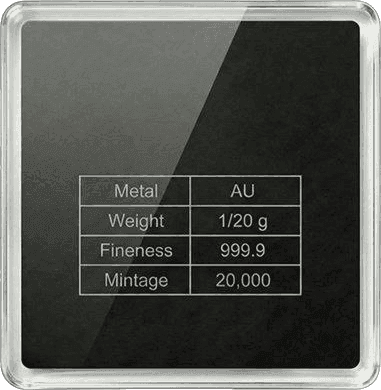 F-15 Eagle Fighter Jet 1/20g Gold Medal — back
