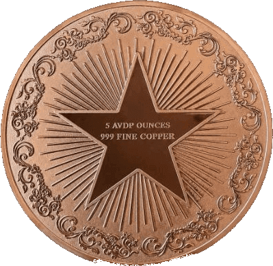 Grizzly Bear 5 oz High Relief .999 Copper Round — back
