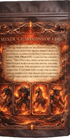 Mystic Guardians of Fire — 4-Bar Set — back