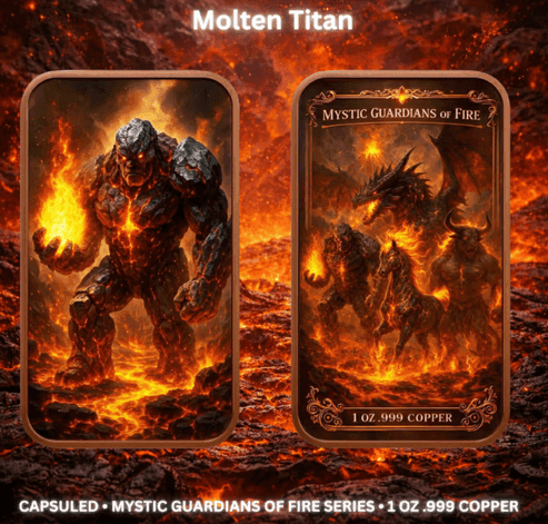 Mystic Guardians of Fire — 4-Bar Set — Molten Titan