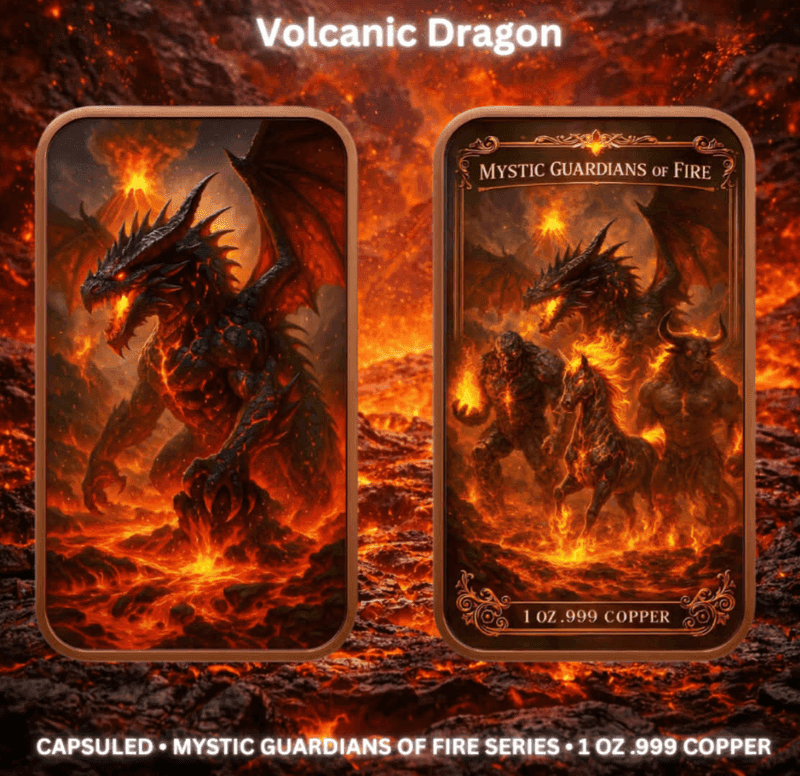 Mystic Guardians of Fire — 4-Bar Set — Volcanic Dragon