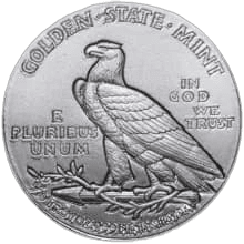 Indian Head Penny 1 oz Copper Round — back