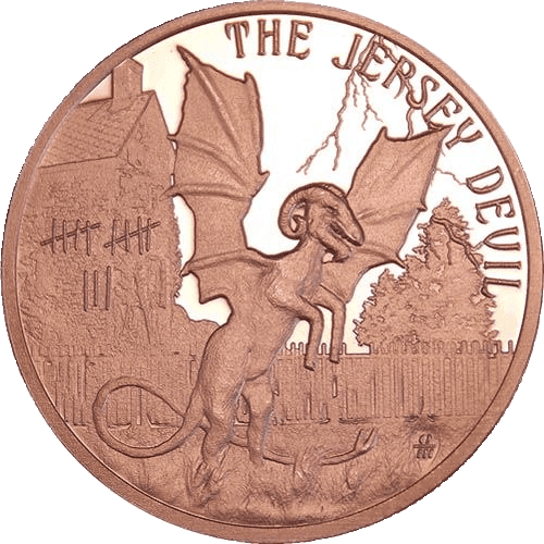 The Jersey Devil 1 AVDP oz Copper Round β Cryptid Creatures β front