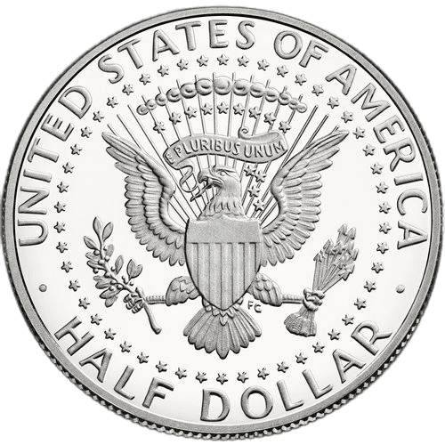 20 Post-1971 Kennedy Half Dollars — Random Clad Lot — back