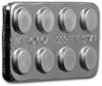 Building Brick 1/4 Troy oz .999 Fine Silver — Angled