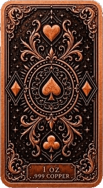 Joker 1 oz Copper Bar — back