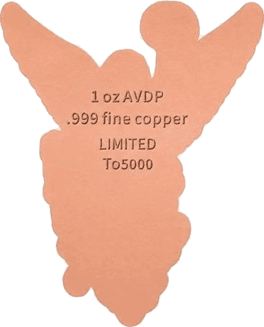 Senora Libertad 1 oz Shaped Copper — Limited to 5,000 — back