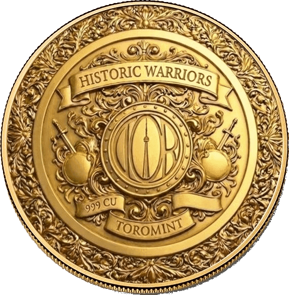 Historic Warriors: Spartan Army 5 oz Gold-Gilded Copper Round — back