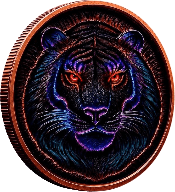 Tigerpunk 5 AVDP oz Copper Round — back