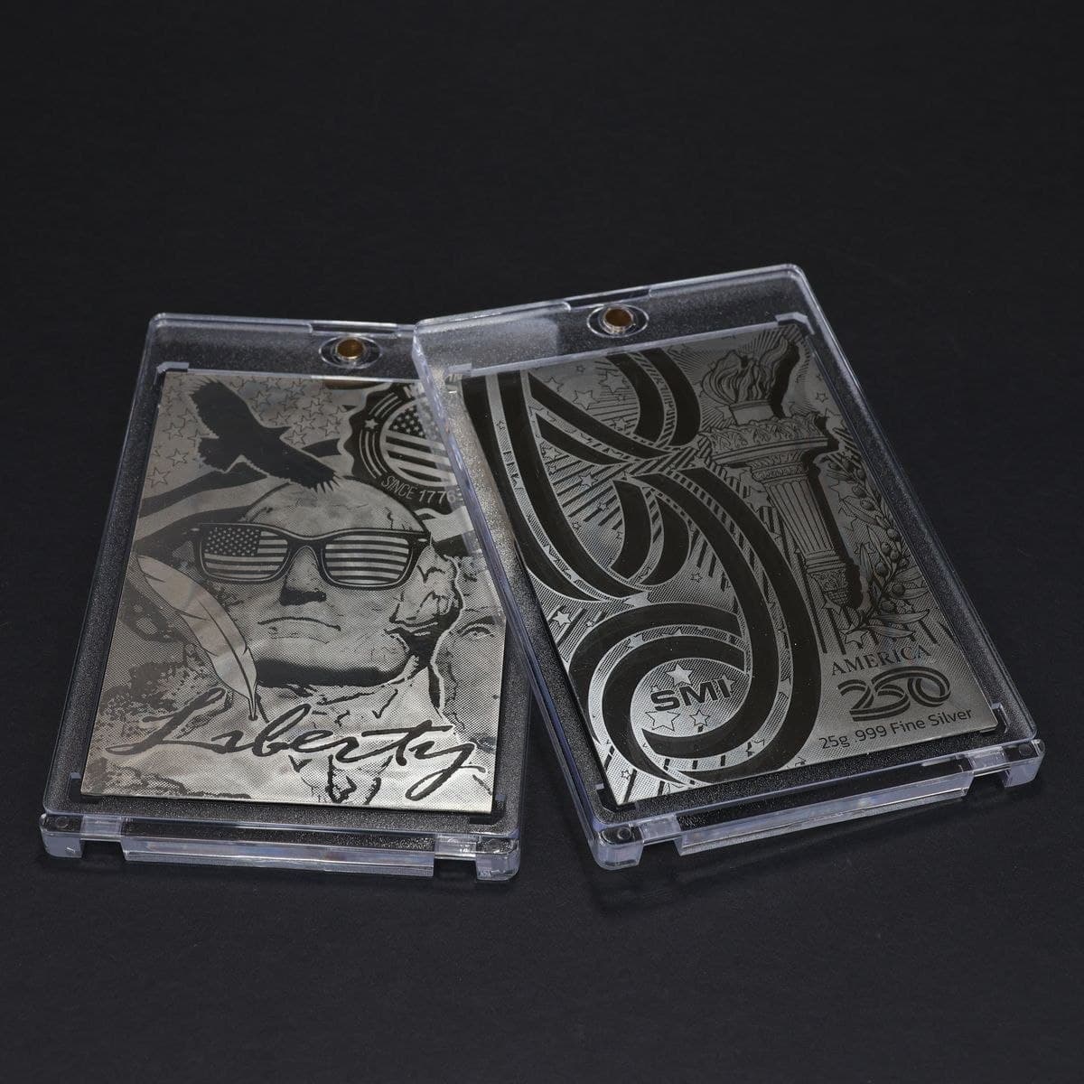 25g .999 Silver George Washington Trading Card — Proof-like — In Case