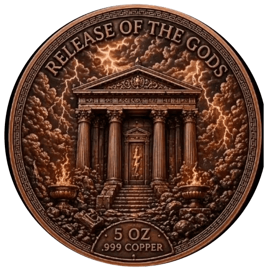 Zeus, King of the Gods 5 oz Colorized Round — Release 1 of 6 — back