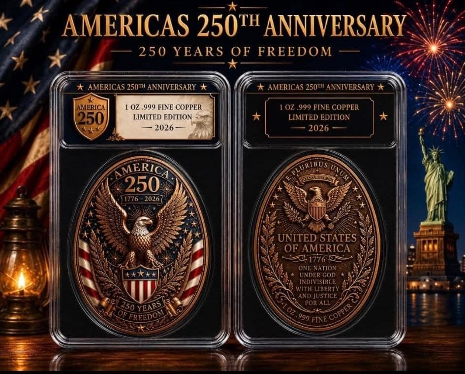 America 250 Egg 1 AVDP oz Copper β 250 Years of Freedom