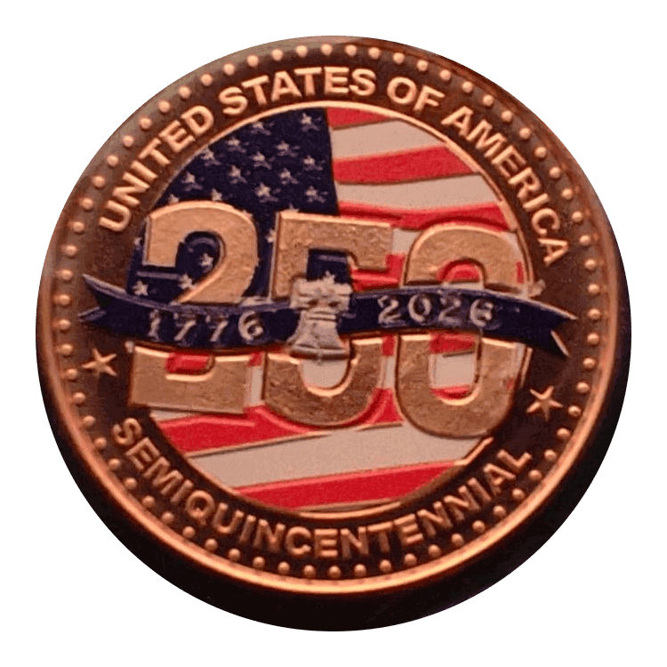 America 250 Colorized Semiquincentennial Round β front