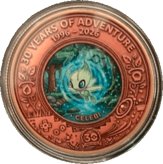 Celebi β 30 Years of Adventure 1 oz Colorized Copper β front