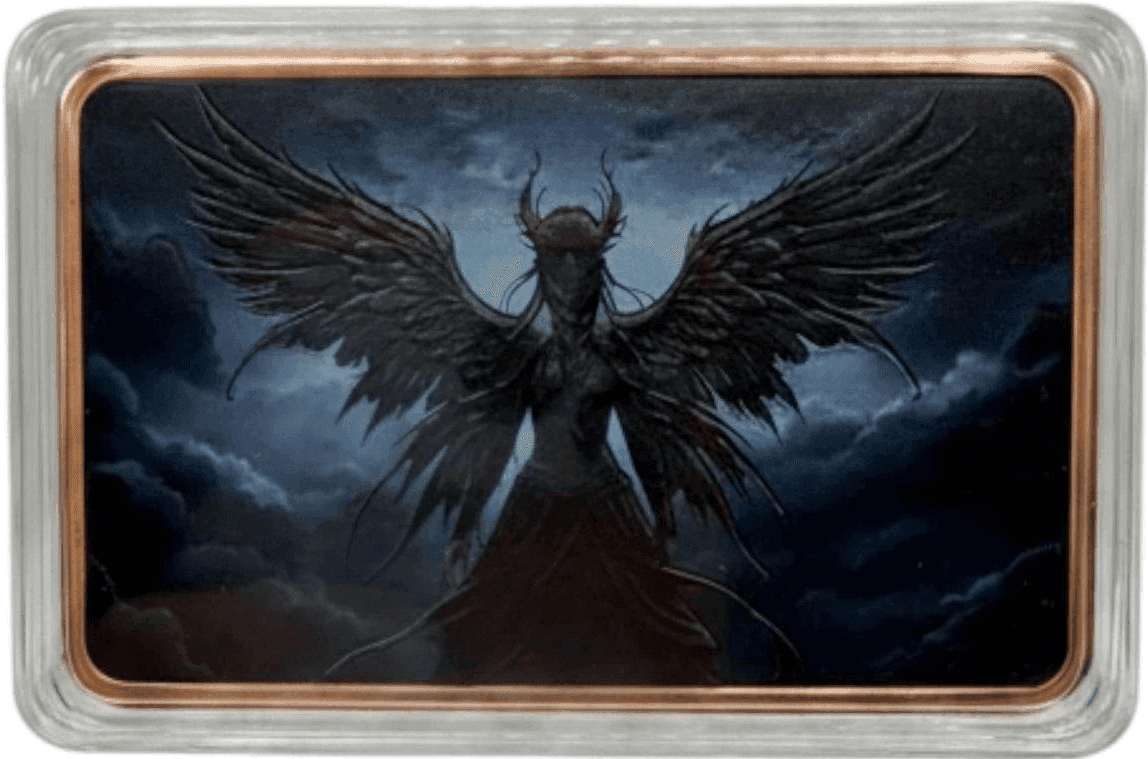 Dark Angel 5 oz Copper Bar β front