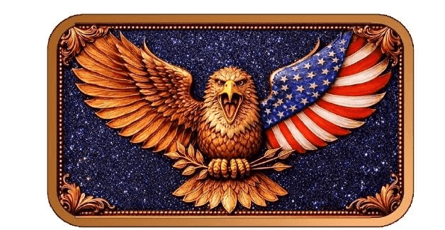 American Eagle 250th Anniversary 1 oz Copper Bar β front