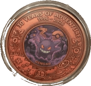 Gengar β 30 Years of Adventure 1 oz Colorized Copper β front