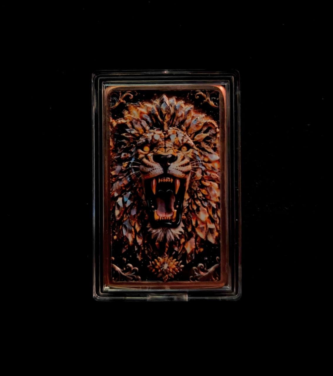 Lion Roar 1 oz Colorized .999 Copper Bar β front