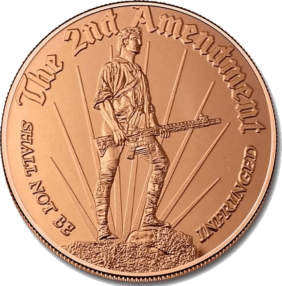 The 2nd Amendment Minuteman 1 oz Copper Round β front